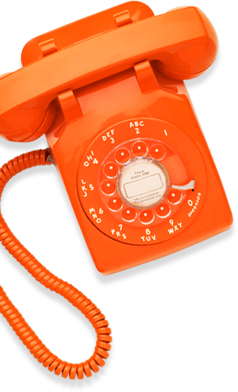 orange telephone